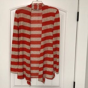Women’s Medium orange/ivory Cardigan